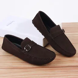 LOUIS STITCH Men Classic Handmade Suede Driving Loafers-picture-26