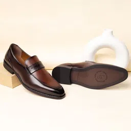 LOUIS STITCH Men's Leatherette Dual Tone Shade Moccasin Shoes-picture-2