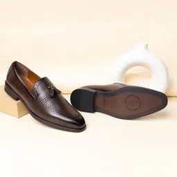 LOUIS STITCH Men Leatherette Dual Tone Shade Formal Shoes-image-24