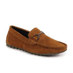 FAUSTO Men Round Toe Lightweight Suede Loafers-image-95
