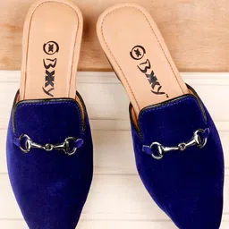 Bxxy Men Pointed Toe Embellished Horsebit Mules-1