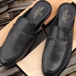 bacca bucci Men Black Textured Loafers-image-89