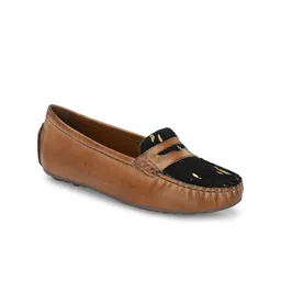 CARLO ROMANO Women Printed Leather Driving Shoes-43