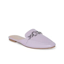 Forever Glam by Pantaloons Women Purple PU Embellished  Mules-picture-35