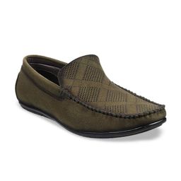WALKWAY by Metro Men Green Perforations Loafers-image-24