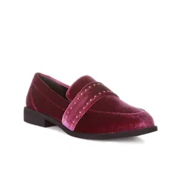 London Rag Women Embellished Velvet Loafers-54