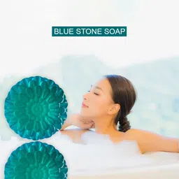 GROOVY Set Of 2 Blue Stone Soaps - 100 g Each image 1