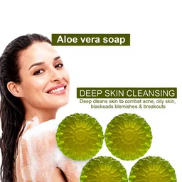 GROOVY Set Of 4 Aloevera Bathing Soap- 100 g Each image 1