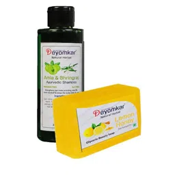 Deyomkar 2 Pcs Herbal Alovera Shampoo with Lemon Honey Soap-34