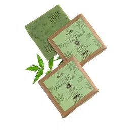 Nat Habit Set of 2 Sacred Neem Basil Cold Processed Soap-125 g (Each)-94