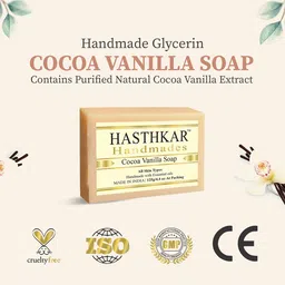 Hasthkar Set Of 6 Handmades Cocoa Vanilla Soaps for All Skin Types - 125 g Each image 2