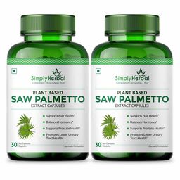 Simply Herbal Saw Palmetto Extract (Pack of 2),  30 capsules -image-1