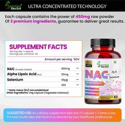 Humming Herbs NAC with ALA & Selenium,  60 capsules  image 3