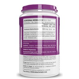 HealthyHey Nutrition Vitamin B6,  Unflavoured  120 veggie capsule(s)  image 2