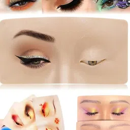 FEELHIGH Eye dummy For Eye Makeup Practice Silicon board-15