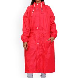 THE CLOWNFISH Women Waterproof & Seam Sealed Long Rain Jacket-image-69