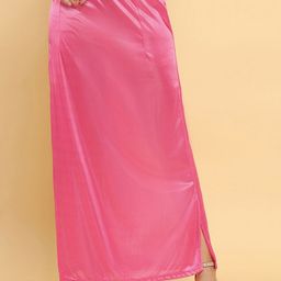 Soch Women Onion Pink Solid Lycra Saree Shapewear-picture-5
