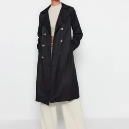 Trendyol Notched Lapel Longline Trench Coat-picture-14