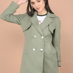 Crimsoune Club Women Double-Breasted Overcoat-21