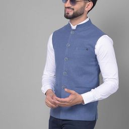 Crimsoune Club Pure Cotton Nehru Jacket-20