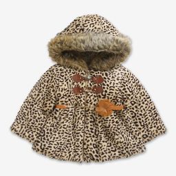 Hopscotch Girls Beige & Black Printed Coats-picture-28