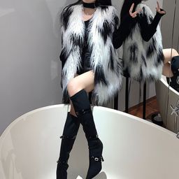 JC Mode Self Design Sleeveless Longline Front Open Sweater image 4