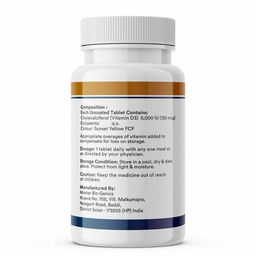 INLIFE Vitamin D3 5000 IU (125 mcg),  60 tablet(s)  Unflavoured  image 1