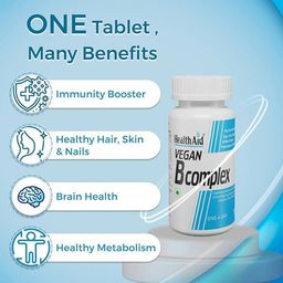 HealthAid Vegan B Complex,  60 tablet(s)  Unflavoured  image 1