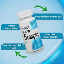 HealthAid Vegan B Complex,  60 tablet(s)  Unflavoured  image 4