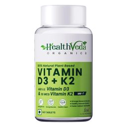 Health Veda Organics Vitamin D3+K2,  60 tablet(s)  Unflavoured -5