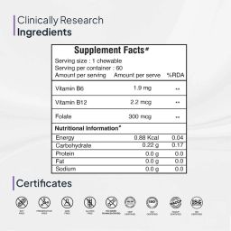 Miduty Methyl B-12 & Folate,  60 chewable tablet(s)  Unflavoured  image 5