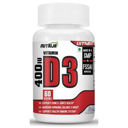 NutriJa Vitamin D3 400IU,  60 capsules  Unflavoured -84