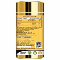 Vitaminnica Vitamin D3 + K2,  60 veggie capsule(s)  Unflavoured  image 2