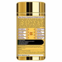 Vitaminnica Vitamin D3 + K2,  60 veggie capsule(s)  Unflavoured  image 3