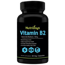 Nutriosys Vitamin B2 (100 mg),  90 veggie capsule(s)  Unflavoured -13