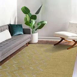 saraswatii global Beige Self-Designed Rectangular Carpet-46