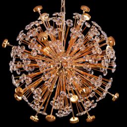 stello Luxuria Radiant Burst Gold Crystal Chandelier Modern Dandelion Design-picture-22