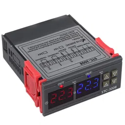 STC-3008 DC24V Dual Display Temperature Adjustable Temperature Controller with 1M Cable image 1