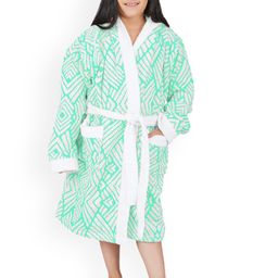 RANGOLI Kids Geometric Printed Cotton Hooded Bath Robe-45