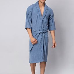 HotGown Men Skin-Friendly Terry Cotton Bath Robe With Belt-image-80