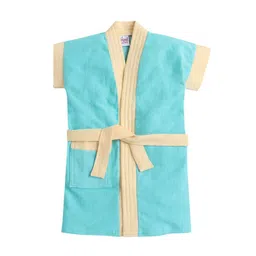 BUMZEE Boys Sea Green Solid Bath Robe-43