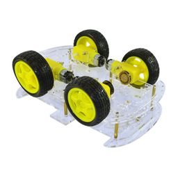 Longer version of 4 WD Double Layer Smart Car Chassis Kit image 2