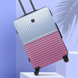 Nasher Miles Unisex Rose Gold-Toned & Silver-Toned Colourblocked Istanbul Hard-Sided Large Trolley Suitcase-23
