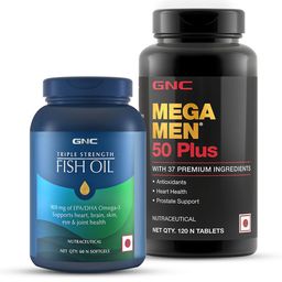 GNC Triple Strength Fish Oil & Mega Men 50 Plus Combo,  2 Piece(s)/Pack -17
