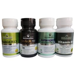 NeuroNutrition Immunity Booster - Shilajit, Ashwagandha, Vitamins B12 & B1 Combo,  4 Piece(s)/Pack -8