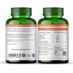 Simply Herbal Glutathione 60 Capsules & Vitamin-C 120 Tablets Combo,  Unflavoured  2 Piece(s)/Pack  image 2