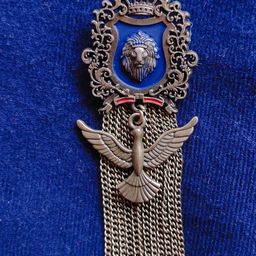 Mahi Men Lion Bird Shaped Hanging Chain Brooch Pin-image-71