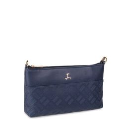 Mochi Blue Textured PU Structured Sling Bag with Quilted image 2