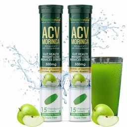 Vitaminnica ACV Moringa,  15 tablet(s)  Green Apple (Pack of 2) -20