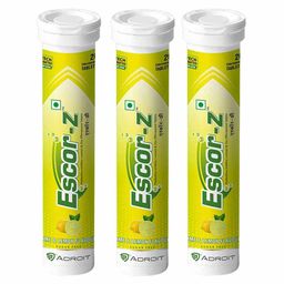 Escor-Z Effervescent,  20 tablet(s)  Lime and Lemon Pack of 3 -29